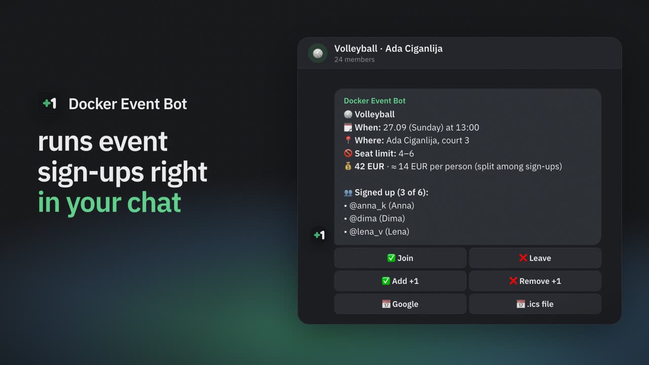 Docker Event Bot video overview